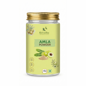 Krivedha Amla Powder – 100% Natural Indian Gooseberry Powder for Hair Growth, Scalp Care & Skin Wellness (100g)