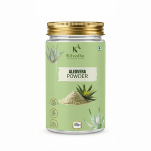 Krivedha Aloe Vera Powder – 100% Natural Aloe Vera Leaf Powder for Skin Hydration, Hair Care & Face Packs (100g)
