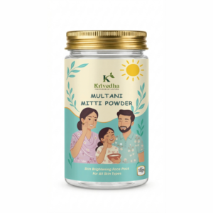 Krivedha Multani Mitti Powder – Natural Fuller's Earth Clay for Skin Brightening, Oil Control & Face Packs (100g)